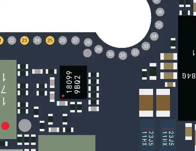 آی سی تیونر آنتن آر اف آیفون ایکس اس مکس | (LATGPO_A)(UATGPO_A)IC RF Tuner Antenna iPhone XS Max (QM18099)