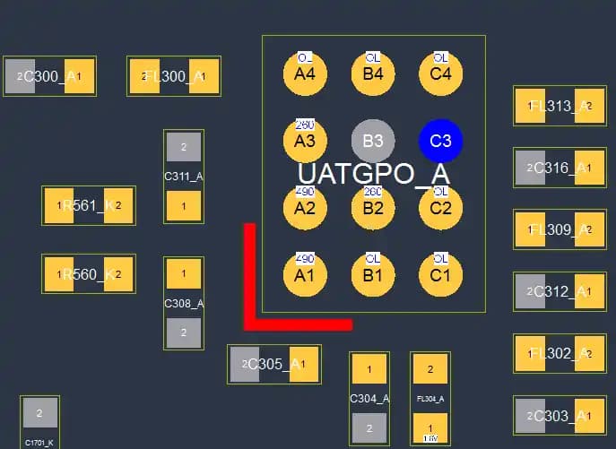آی سی تیونر آنتن آر اف آیفون ایکس اس مکس | (LATGPO_A)(UATGPO_A)IC RF Tuner Antenna iPhone XS Max (QM18099) — تصویر ۳