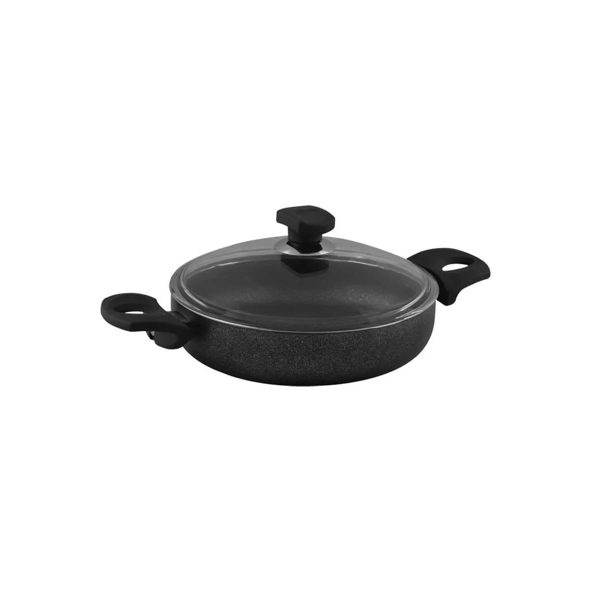 قابلمه کوتاه نچسب 24*6 سانتی متر 2.2 لیتر مشکی منچستر ریوالد 6504124-0411