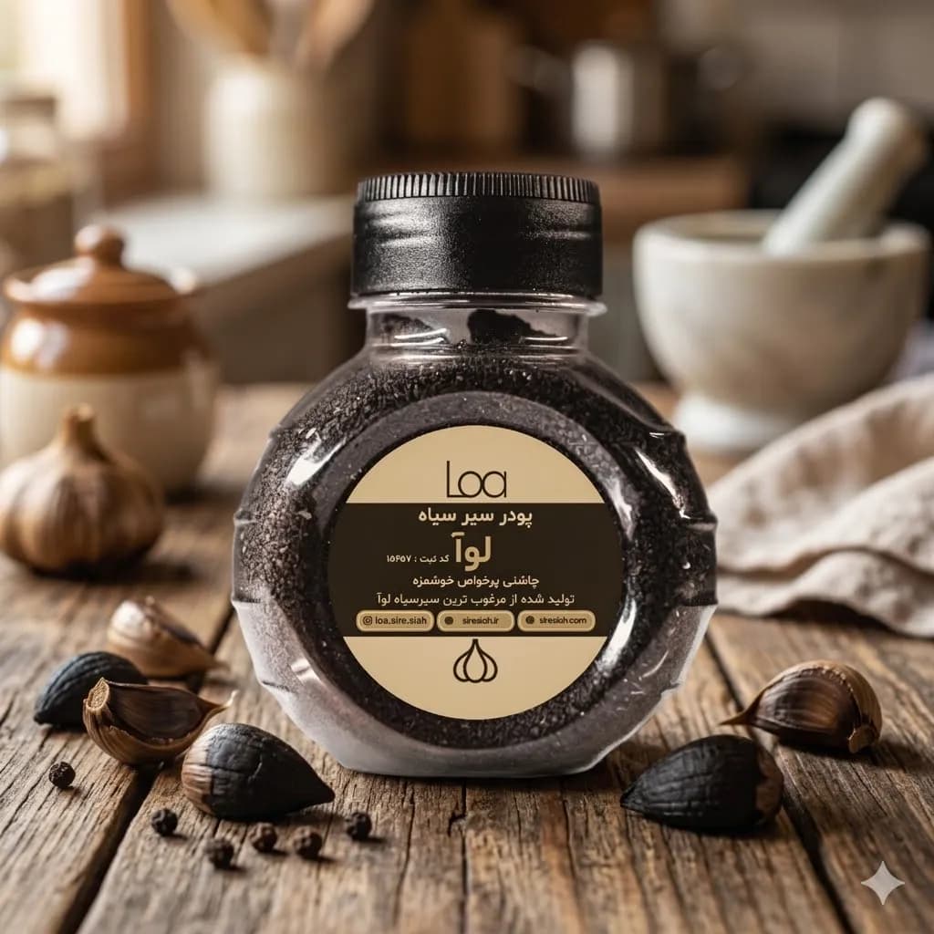 پودر سیر سیاه لوآ 100 گرم — تصویر ۳