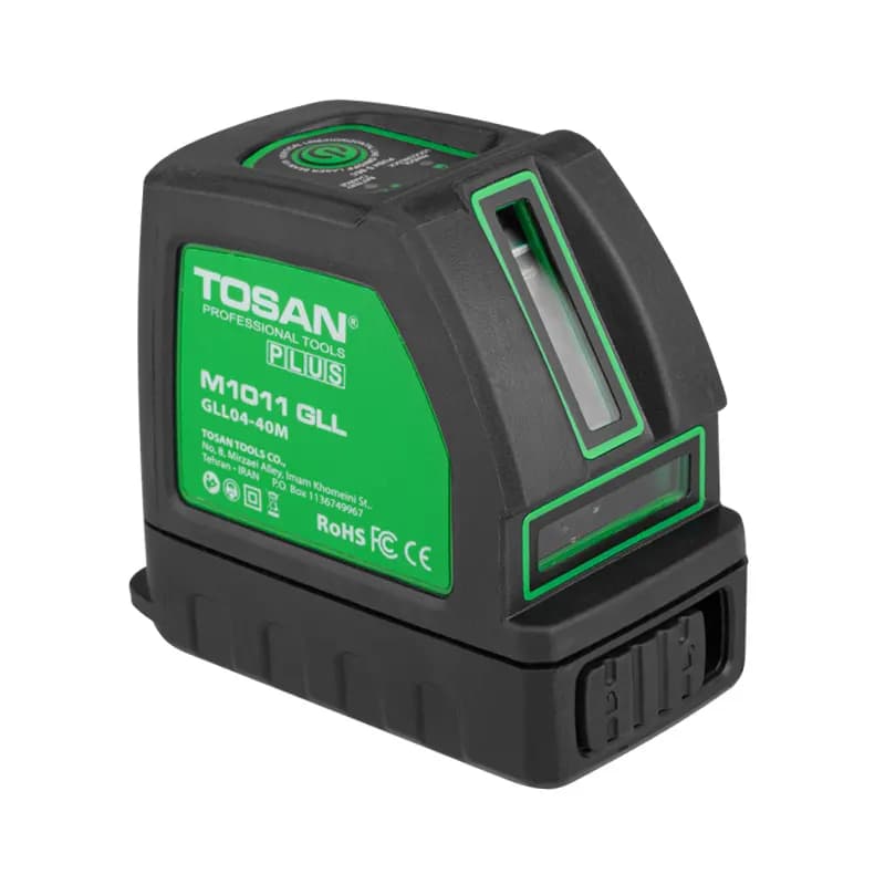 تراز لیزری دو خط سبز به همراه کیف برزنتی مدل M1011 GLL توسن