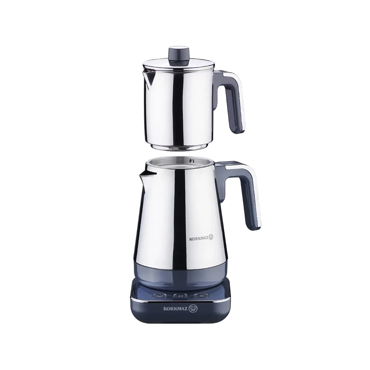 چای ساز اتوماتیک برقی 1600 وات 0.9 + 1.3 لیتر استیل براق مدرنا کرکماز 850-03 — تصویر ۲