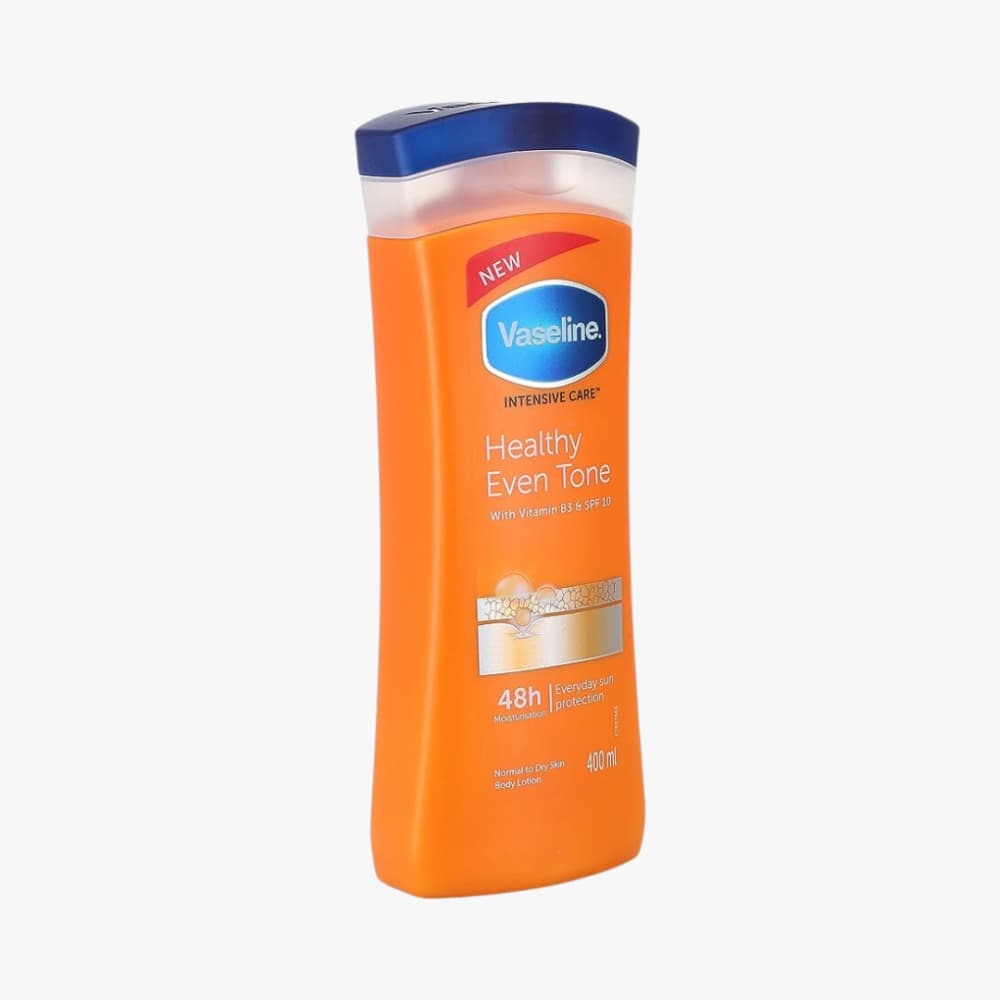 لوسیون بدن وازلین healthy even tone حاوی ضدآفتاب حجم 400ml — تصویر ۲