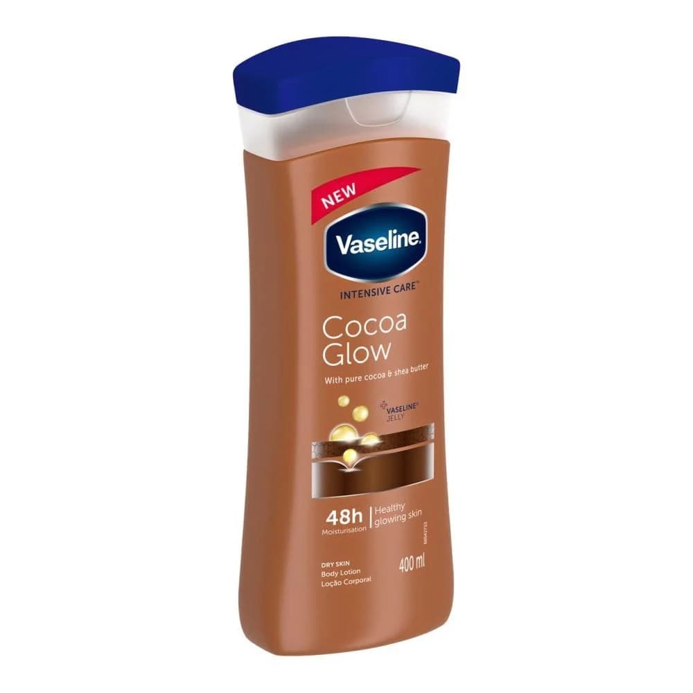 لوسیون بدن کاکائو وازلین مدل Cocoa Glow حجم 400ml — تصویر ۲