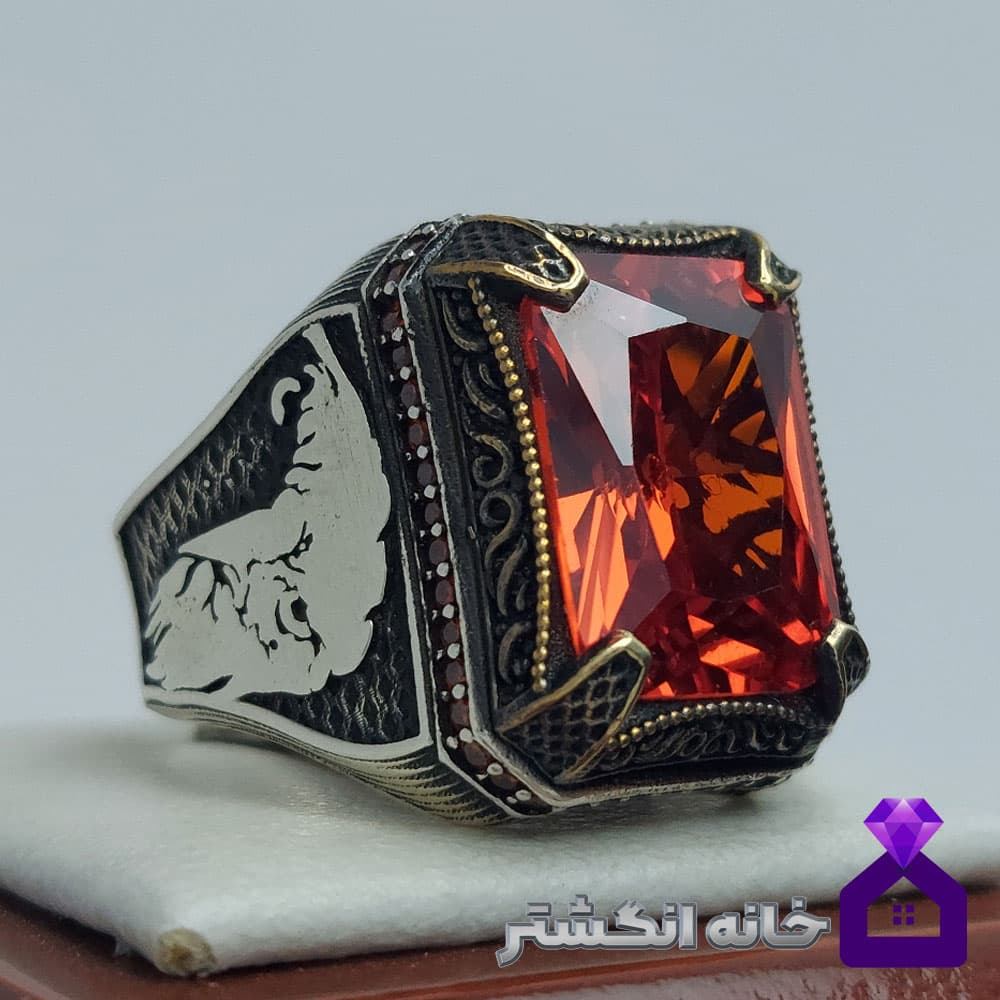 انگشتر جواهری ترک رکاب عقاب کد130 — تصویر ۳