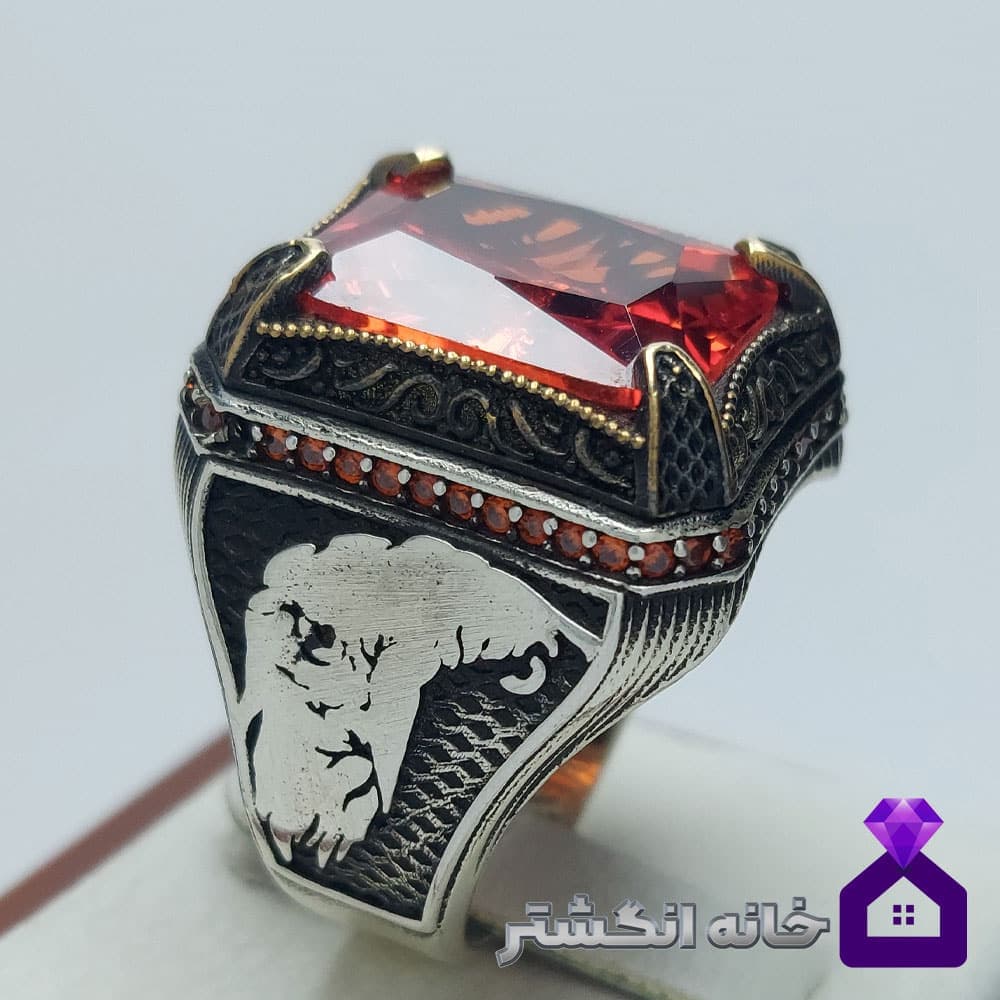 انگشتر جواهری ترک رکاب عقاب کد130 — تصویر ۲