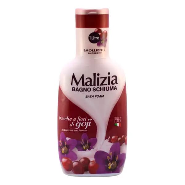 فوم حمام (بث فوم) مالزیا با رایحه گل و توت گوجی حجم ۱ لیتر (Malizia)