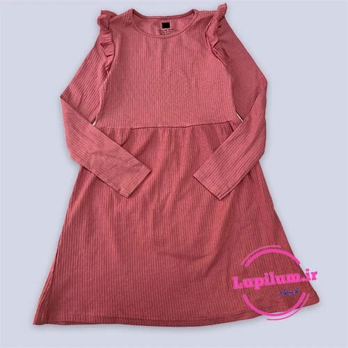 پیراهن کبریتی دخترانه صورتی چیندار H&M