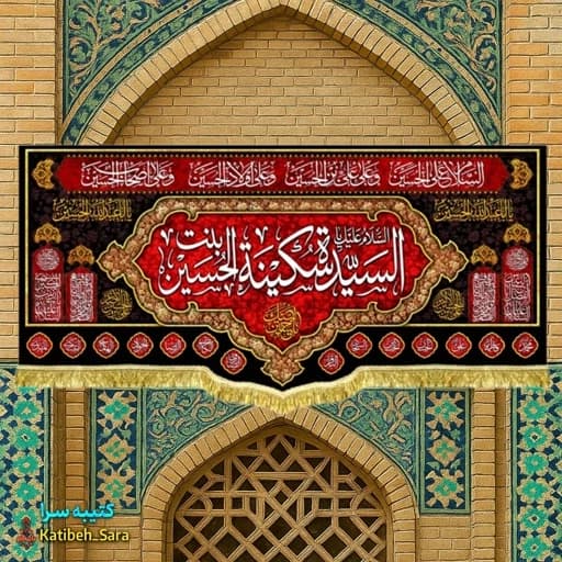 کتیبه مخمل شهادت حضرت سکینه(س) .