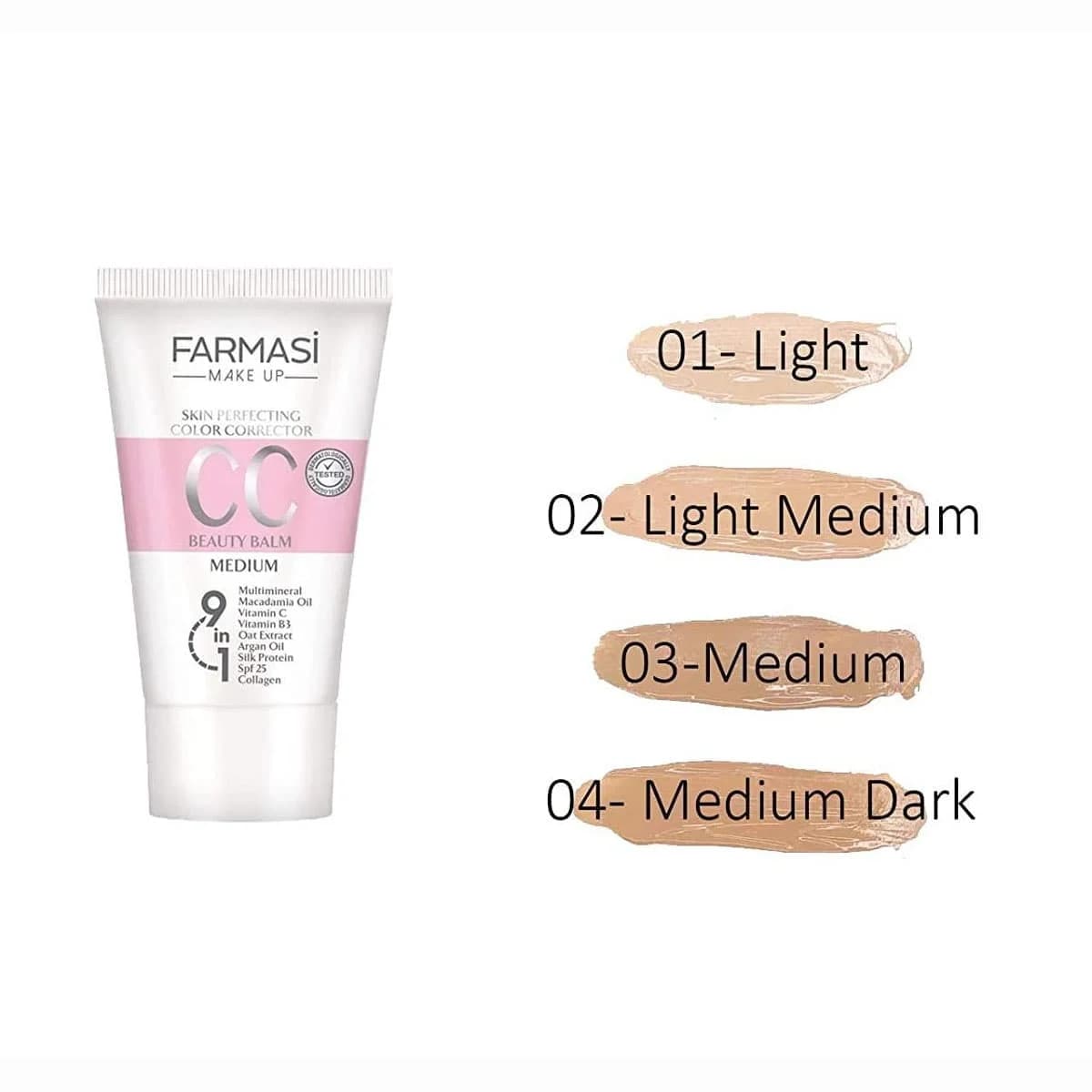 سی سی کرم فارماسی رنگ Light to medium 02 حجم 50 میلی لیتر — تصویر ۲