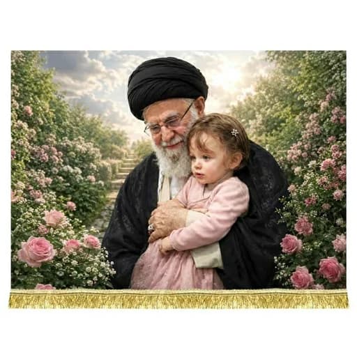 کتیبه مخمل شهید زهرا گلپایگانی در آغوش رهبر شهید