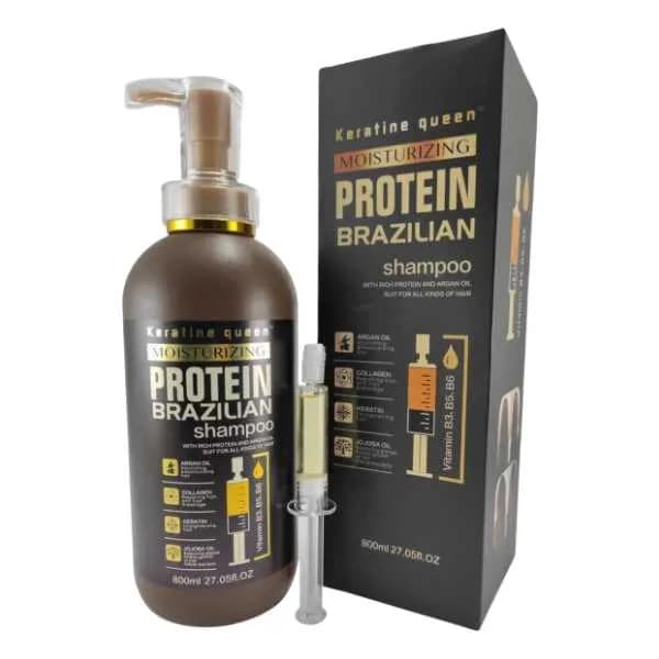 شامپو پروتئین برزیلین کراتین کویین حجم ۸۰۰ میلی‌لیتر (Protein Brazilian)