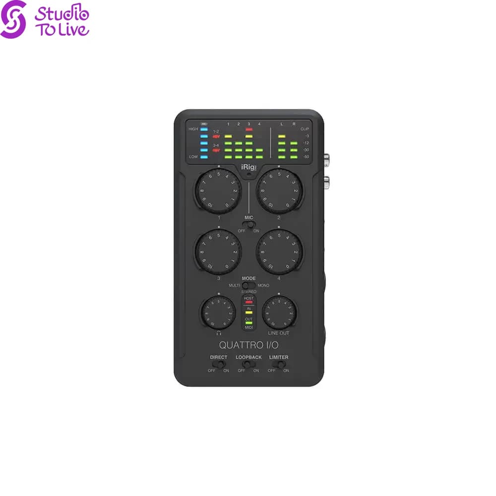 کارت صدا آی کی مالتی مدیا مدل iRig Pro Quattro I/O