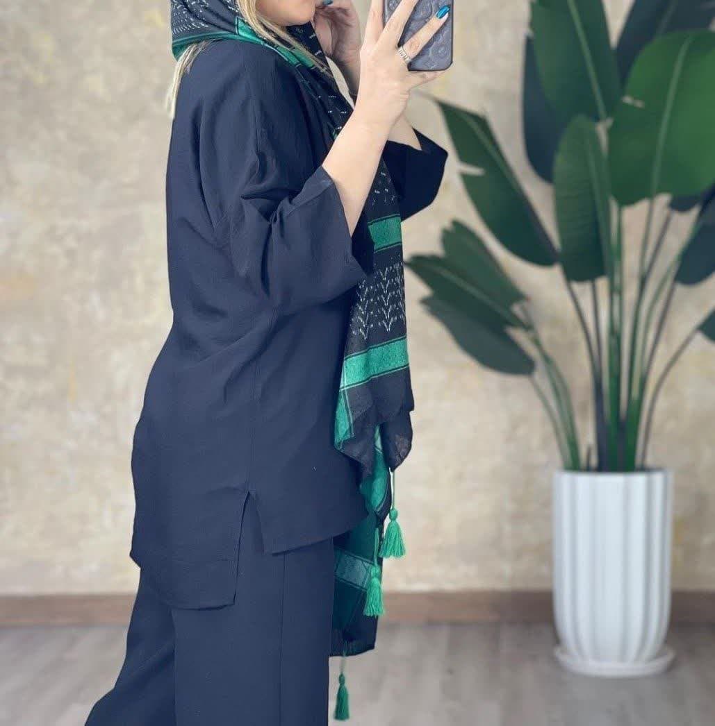 شومیز ساده مشکی محرمی — تصویر ۲