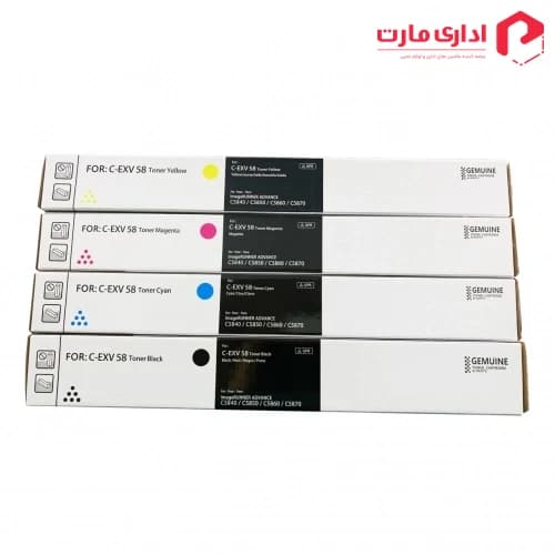 پک تونر لیزری 4 رنگ کانن مدل C-EXV 58 — تصویر ۲