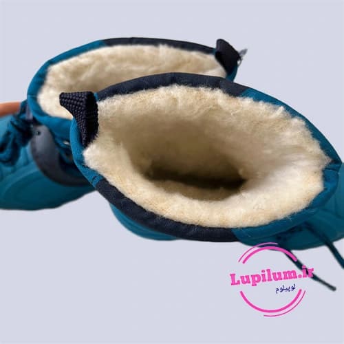 بوت ابی سرمه ای ضد اب چراغدار winter fun — تصویر ۲
