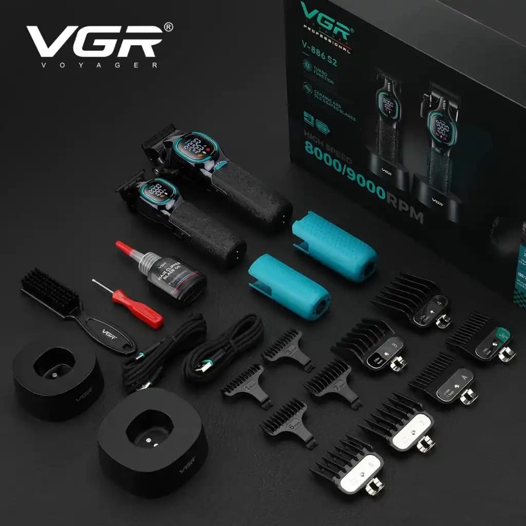 ست ماشین اصلاح و خط زن وی جی آر مدل V-886 S2 (گارانتی دار) — تصویر ۳
