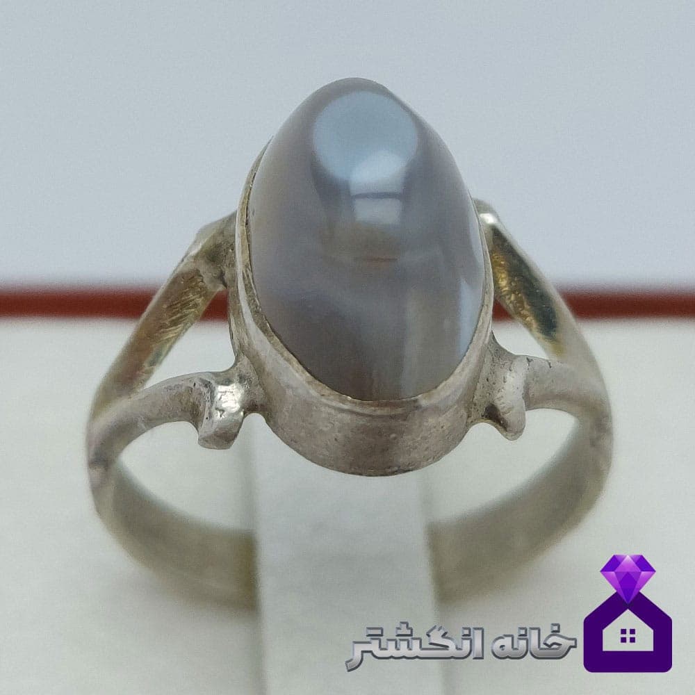 انگشتر عقیق باباقوری دخانی کد101
