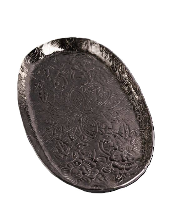 سینی سرو بیضی استیل