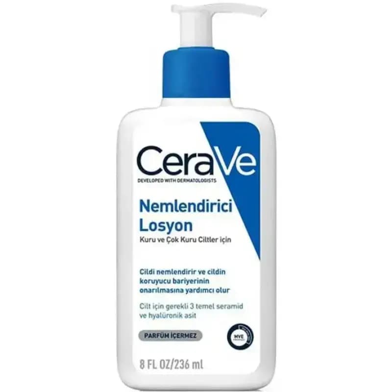 لوسیون کرم مرطوب کننده صورت و بدن سراوی CeraVe مدل Lait Hydratant حجم 236 میل مناسب پوست های خشک و خیلی خشک — تصویر ۲