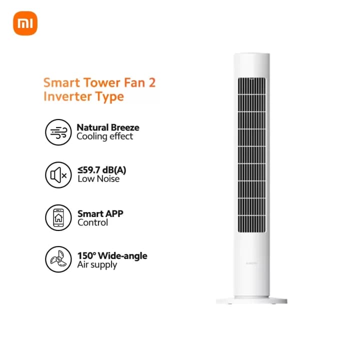 پنکه ایستاده هوشمند شیائومی مدل Xiaomi Smart Tower Fan 2 BPTS02DM — تصویر ۳