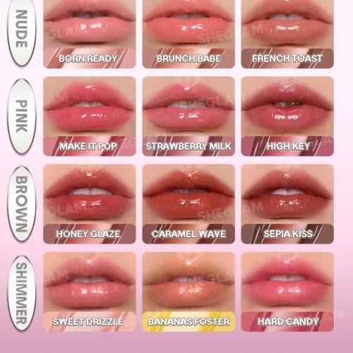 لیپ گلاس شیشه ای شیگلم مدل Glass Lock Air Gloss رنگ Hard Candy — تصویر ۲