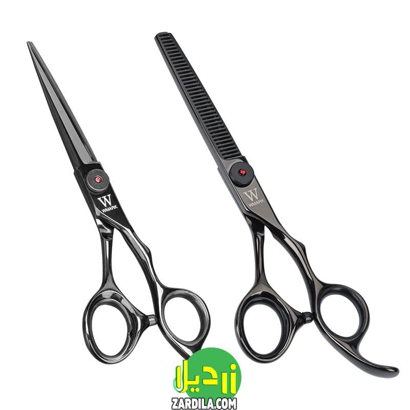 ست قیچی آرایشگری حرفه ای دبلیو مارک مدل NG_PS002A/B (کات،پیتاژ) — تصویر ۵