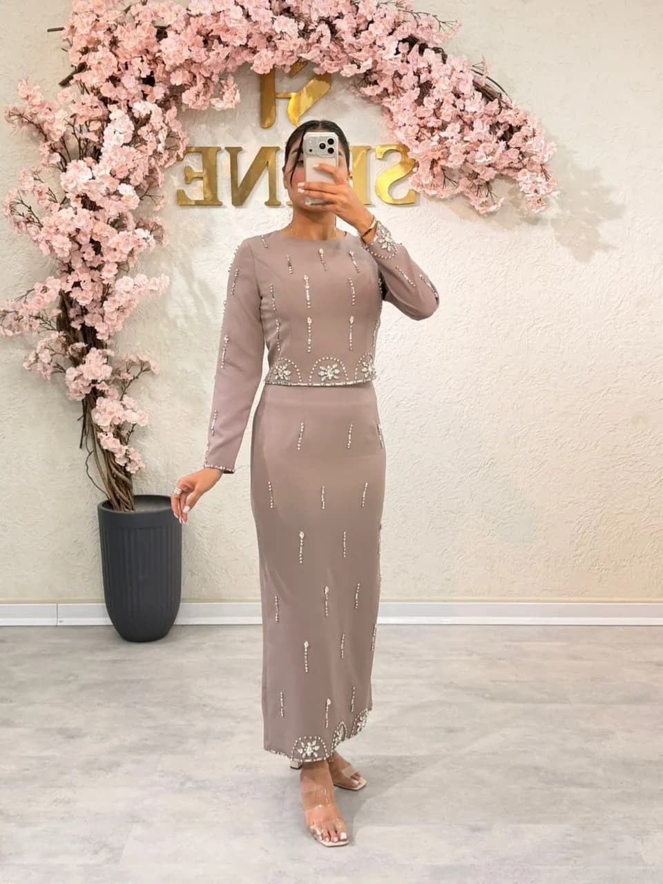 کراپ دامن مجلسی قد 100 . ست مجلسی زنانه شیک بلند مناسب مهمانی و مراسم