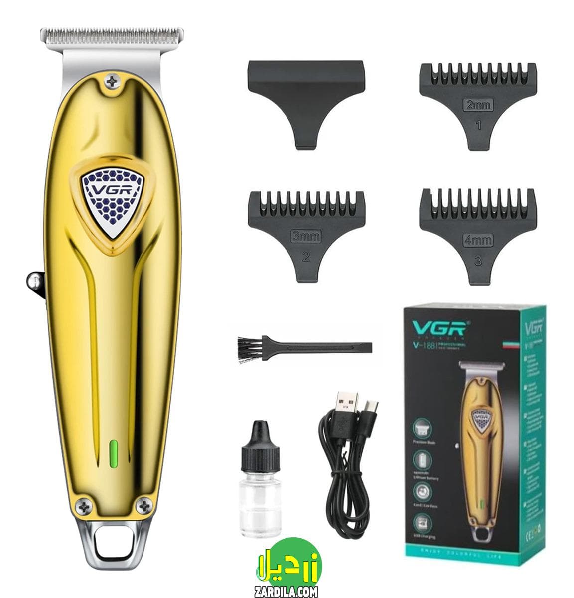 ماشین ریش تراش صفر زن وی جی آر مدل V-188 اصل — تصویر ۶