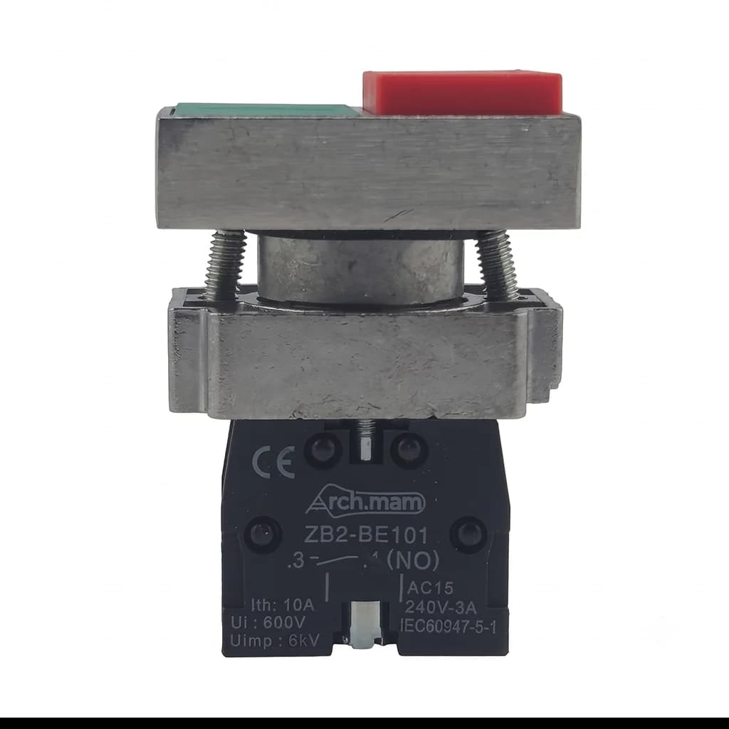 شستی دوبل فلزی آرچ مم (استارت استپ) کد XB2-BL8425 | پارس تارا