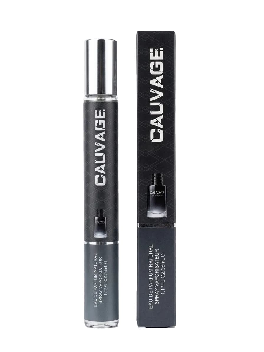 عطر قلمی اماراتی کاواج اصل Cauvage با رایحه مرکباتی، ادویهای و چوبی ماندگاری عالی حجم ۳۵ میل