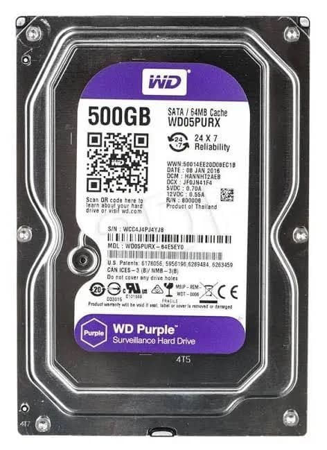 هارد 500 گیگابایت وسترن دیجیتال بنفش Purple WD05PURX