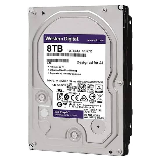 هارد 8 ترابایت وسترن دیجیتال بنفش WD80PURZ