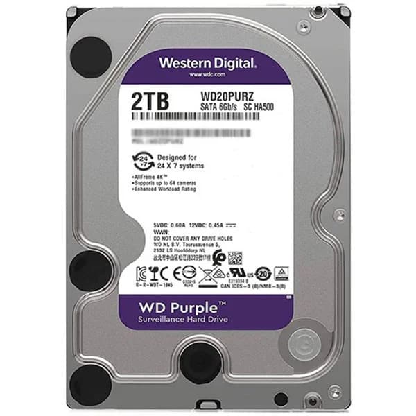 هارد 2 ترابایت وسترن دیجیتال سری بنفش مدل WD20PURZ
