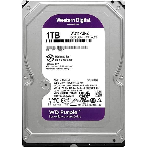 هارد 1 ترابایت وسترن دیجیتال بنفش مدل WD10PURZ
