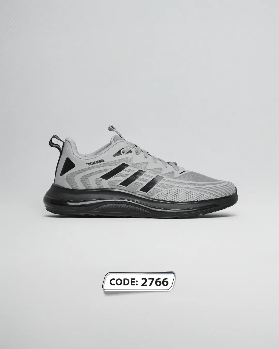 کتونی آدیداس طوسی زیره مشکی CLIMACOOL (کد 2766) — تصویر ۲