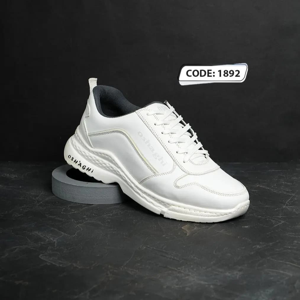 کتونی مردانه تمام سفید skechers بنددار (کد 1892) — تصویر ۲