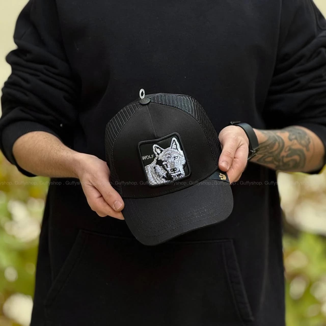 کلاه گورین wolf مشکی — تصویر ۲