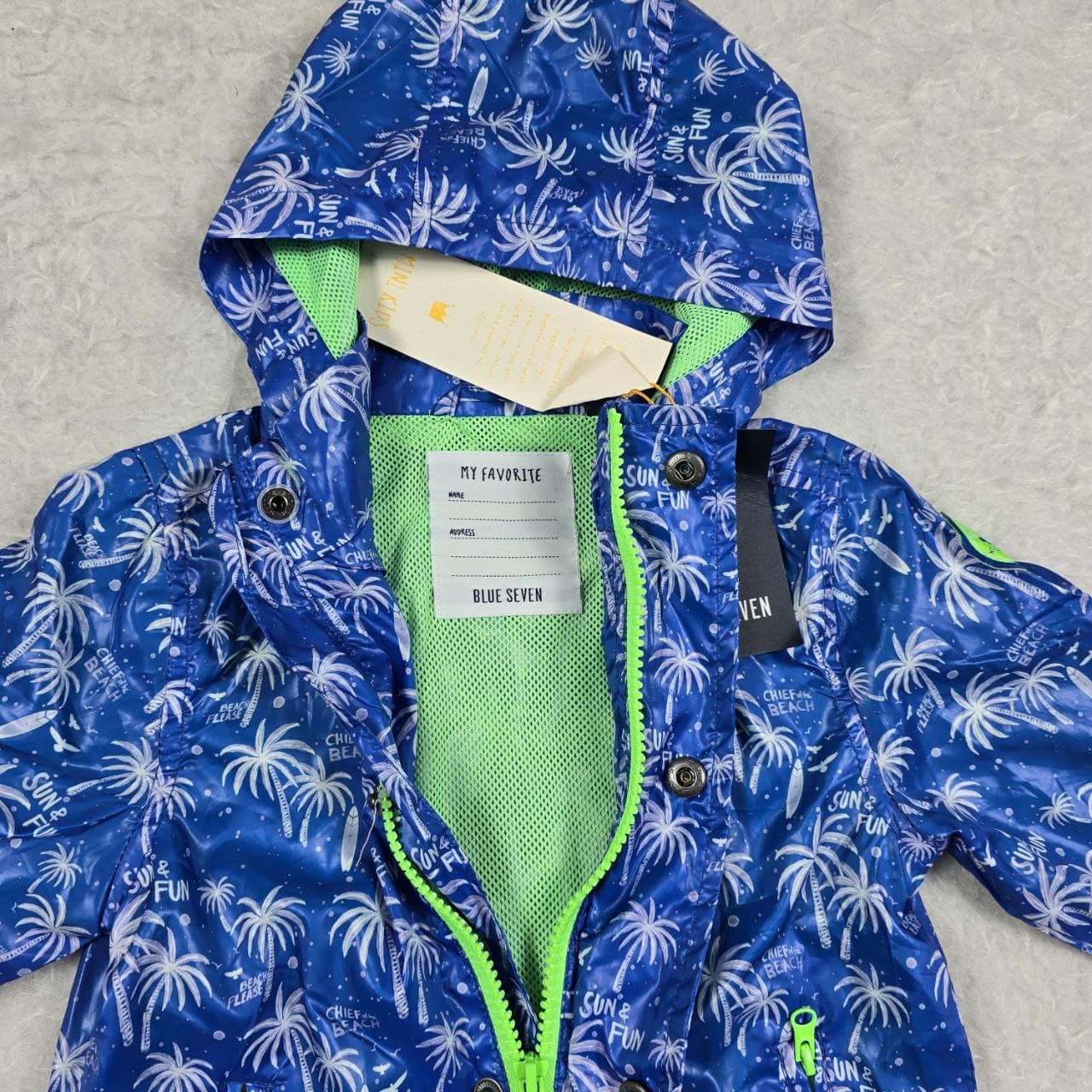کاپشن بارانی استر دار بچگانه برند blue seven کد K344 — تصویر ۵