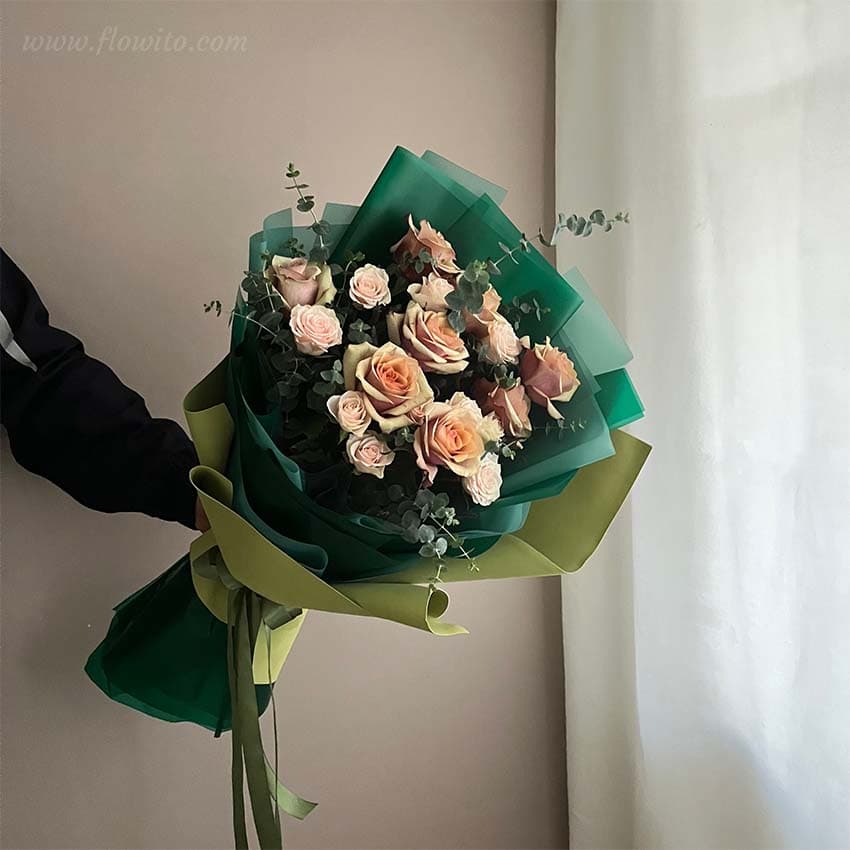 دسته گل رز وینتیج کد 29