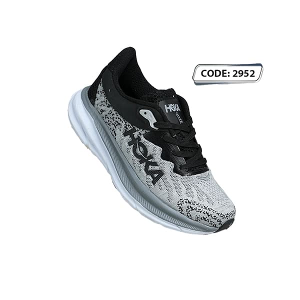 کتونی طوسی مشکی زیره سفید HOKA ( کد 2952) — تصویر ۲