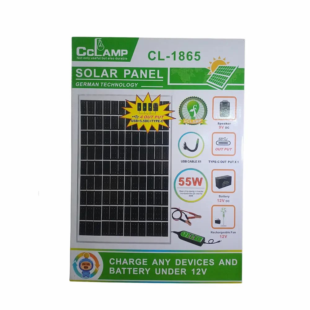 پنل خورشیدی مدل CL-1865 (55W) — تصویر ۲