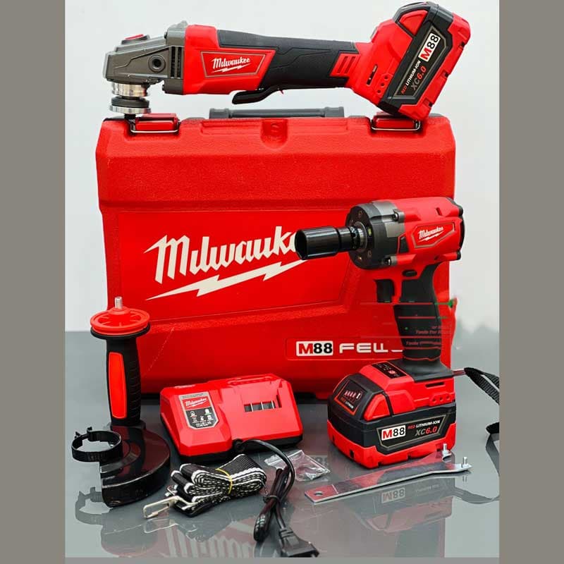 ست دو قلوی بکس و فرز شارژی میلواکی مدل M88-6A