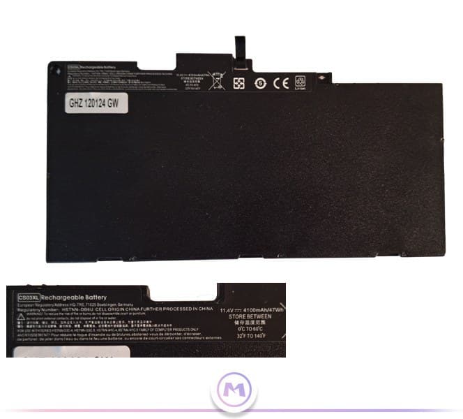 باتری لپ تاپ اچ پی CS03XL | EliteBook 745 755 840 850 — تصویر ۳
