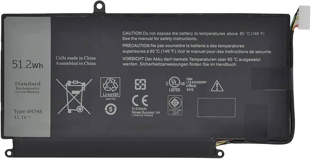 باتری لپ تاپ Dell VH748 ظرفیت 4600mAh