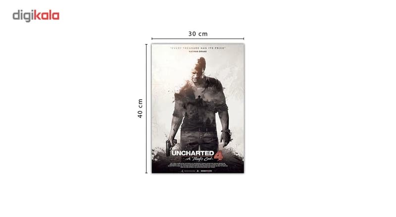 تابلو شاسی ونسونی طرح UnCharted 4 Poster سایز 30 × 40 — تصویر ۳