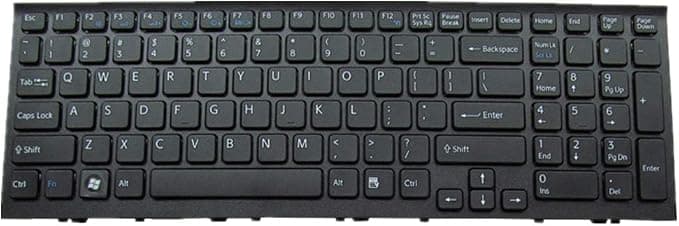 Keyboard Sony VPCEH مشکی با فریم | کیبورد لپ‌تاپ Sony VAIO VPCEHqq