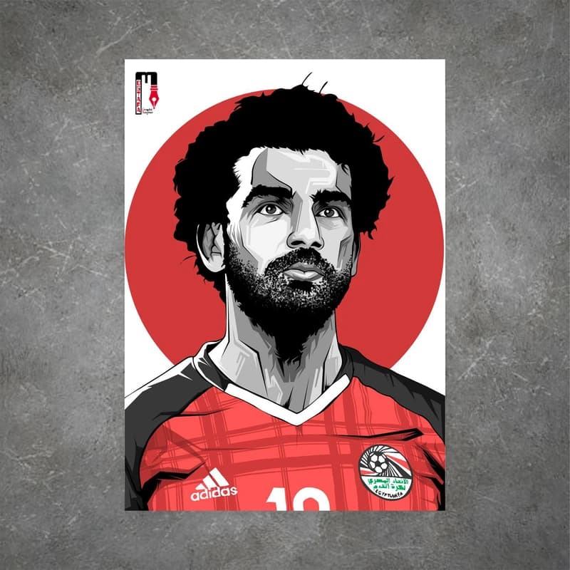 تابلو شاسی طرح پوستر ورزشی مدل محمد صلاح کد FS45