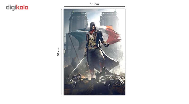 تابلو شاسی ونسونی طرح Assassins Creed Unity سایز 70 × 50 — تصویر ۳