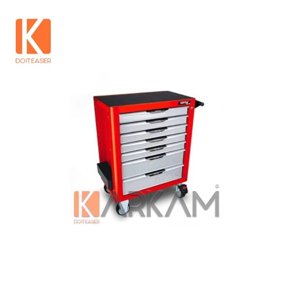 جعبه ابزار 261 پارچه 7 کشو قرمز GE-26118 تاپ تول